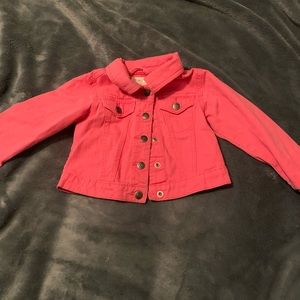 Toddler pink denim jean jacket